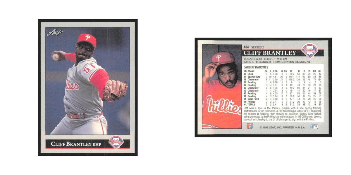 1992 Leaf Cliff Brantley Phillies #434.0