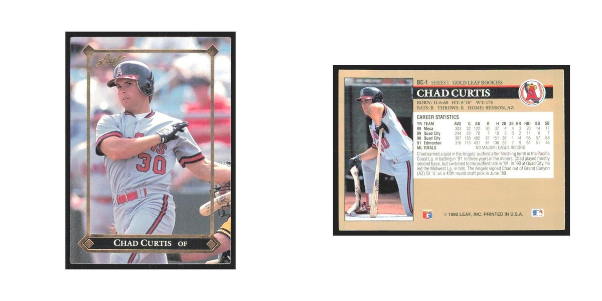1992 Leaf Chad Curtis Angels #BC-1