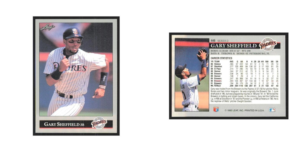 1992 Leaf Gary Sheffield Padres #446