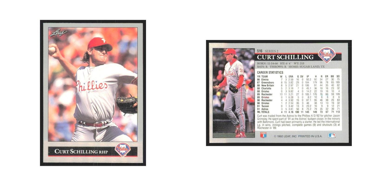 1992 Leaf Curt Schilling Phillies #516