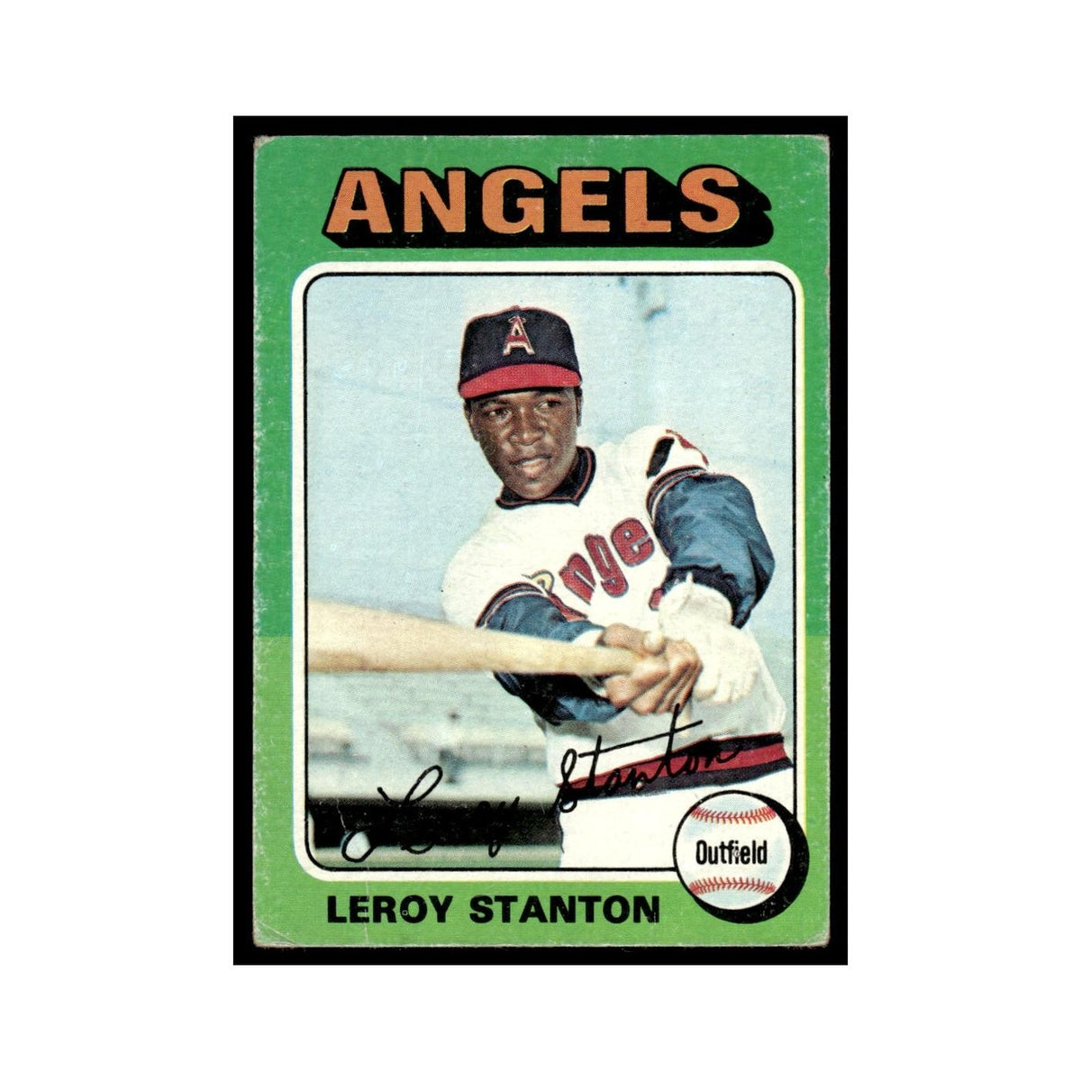 Leroy Stanton 1975 Topps (damaged) #342 California Angels Baseball Card Poor