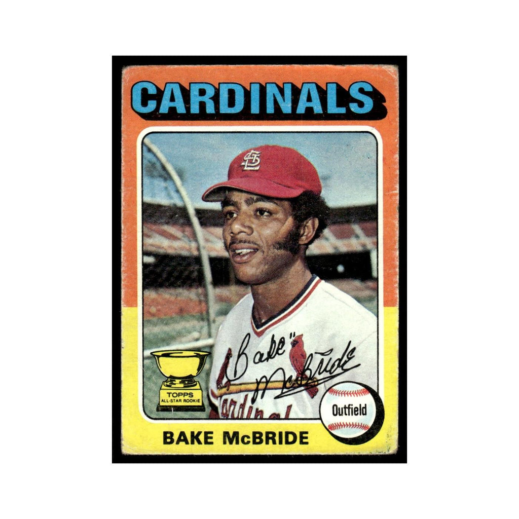 Bake McBride 1975 Topps (damaged) #174 St. Louis Cardinals Baseball Card Poor
