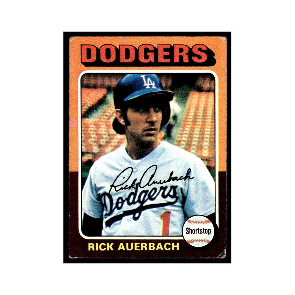 Rick Auerbach 1975 Topps (damaged) #588 Los Angeles Dodgers Baseball Card Poor