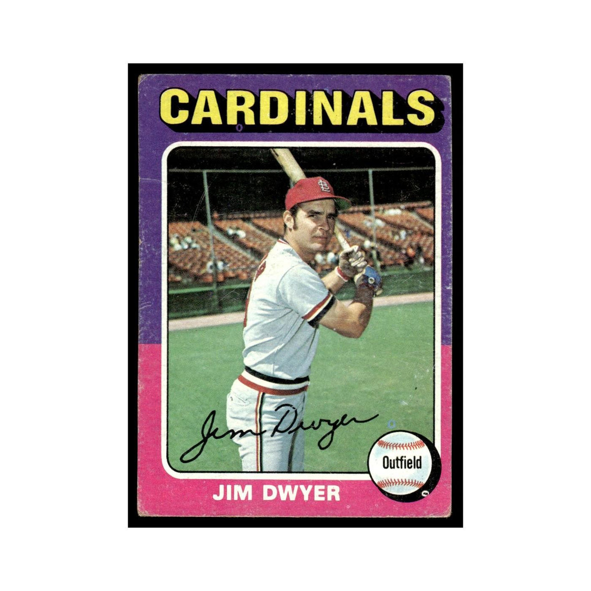 Jim Dwyer Rookie 1975 Topps (damaged) #429 St. Louis Cardinals Poor