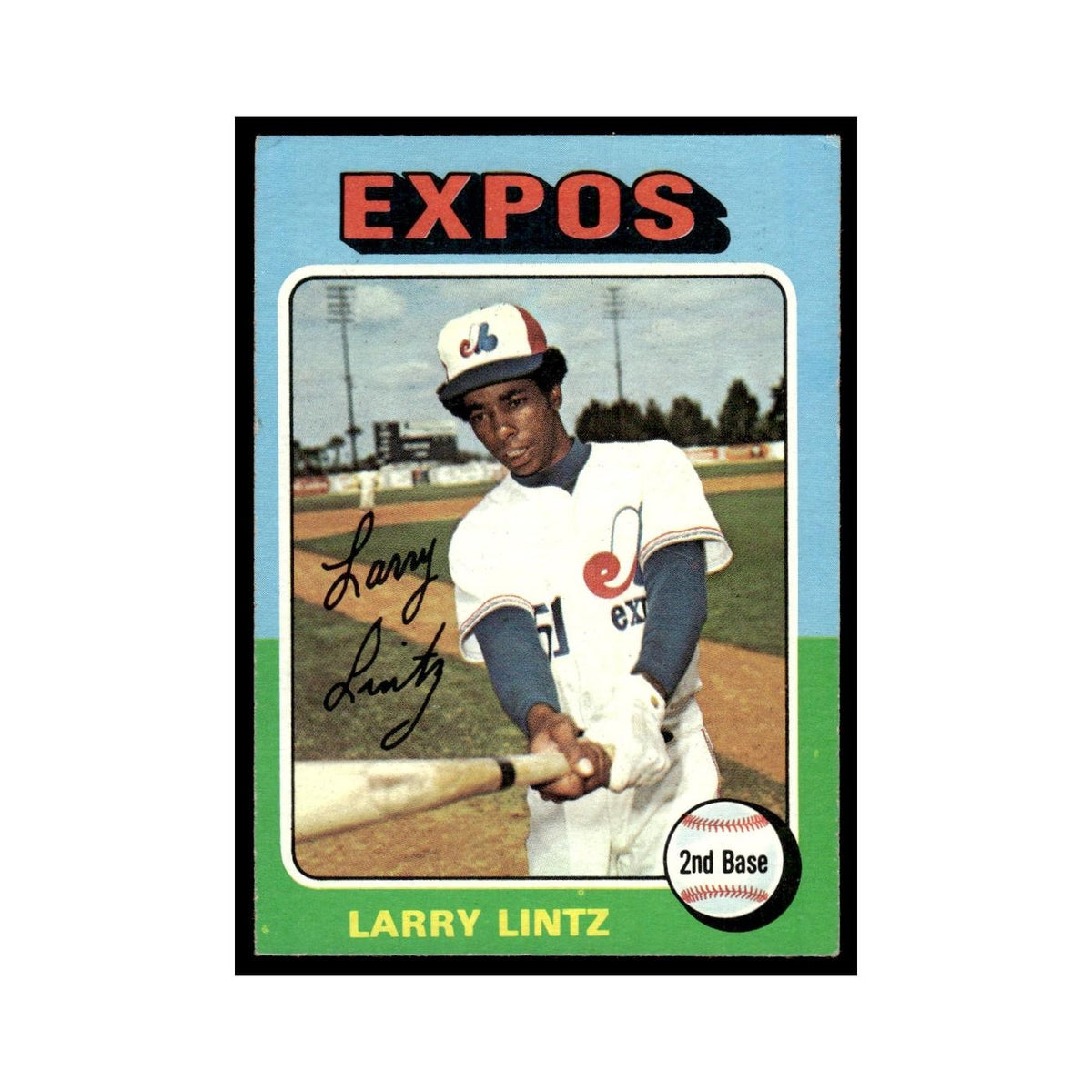 Larry Lintz 1975 Topps (damaged) #416 Montreal Expos Baseball Card Poor