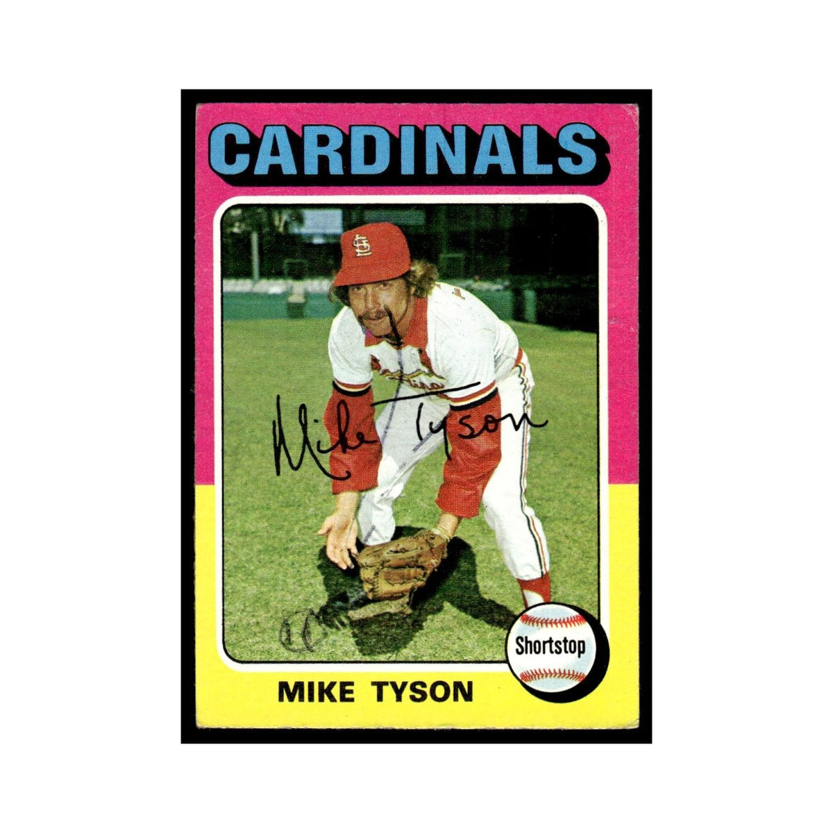 Mike Tyson 1975 Topps (damaged) #231 St. Louis Cardinals Baseball Card Poor