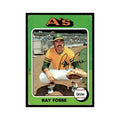 Ray Fosse 1975 Topps (damaged) #486 Oakland Athletics Baseball Card Poor
