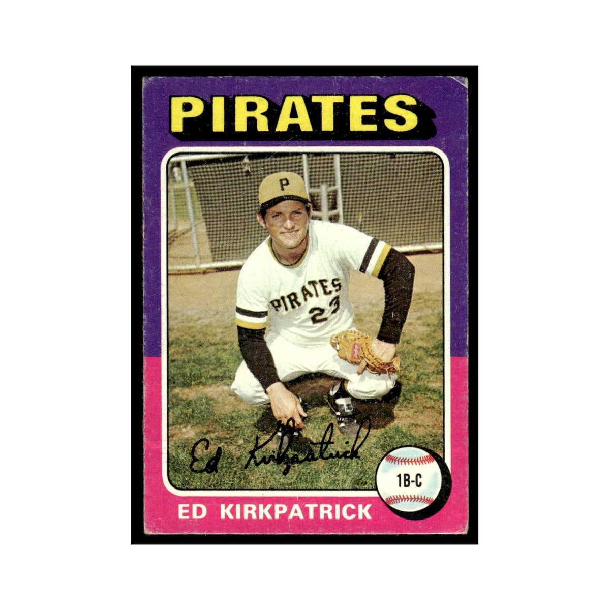 Ed Kirkpatrick 1975 Topps (damaged) #171 Pittsburgh Pirates Baseball Card Poor