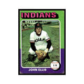 John Ellis 1975 Topps (damaged) #605 Cleveland Indians Baseball Card Poor