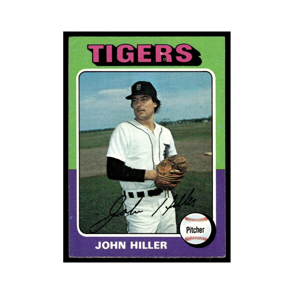 John Hiller 1975 Topps (damaged) #415 Detroit Tigers Baseball Card Poor