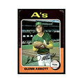 Glenn Abbott 1975 Topps (damaged) #591 Oakland Athletics Baseball Card Poor