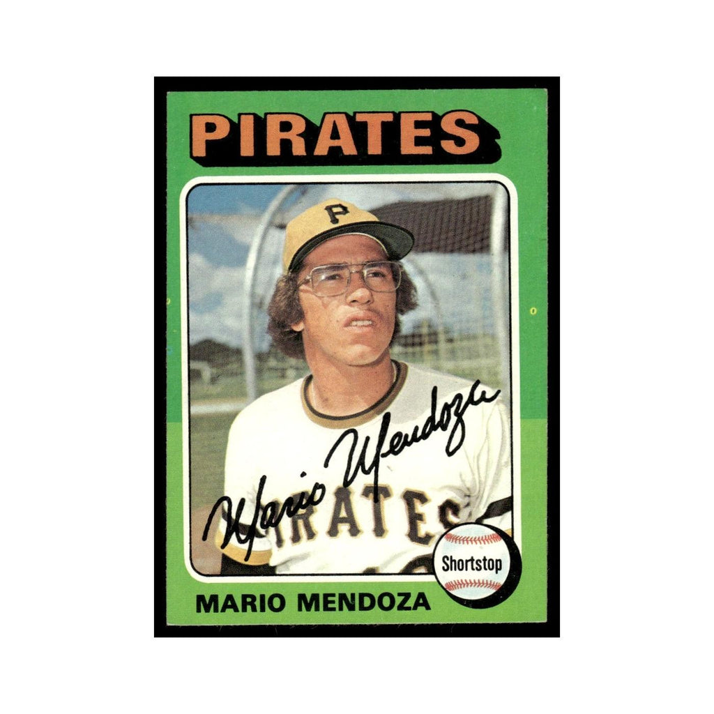 Mario Mendoza Rookie 1975 Topps (damaged) #457 Pittsburgh Pirates Poor