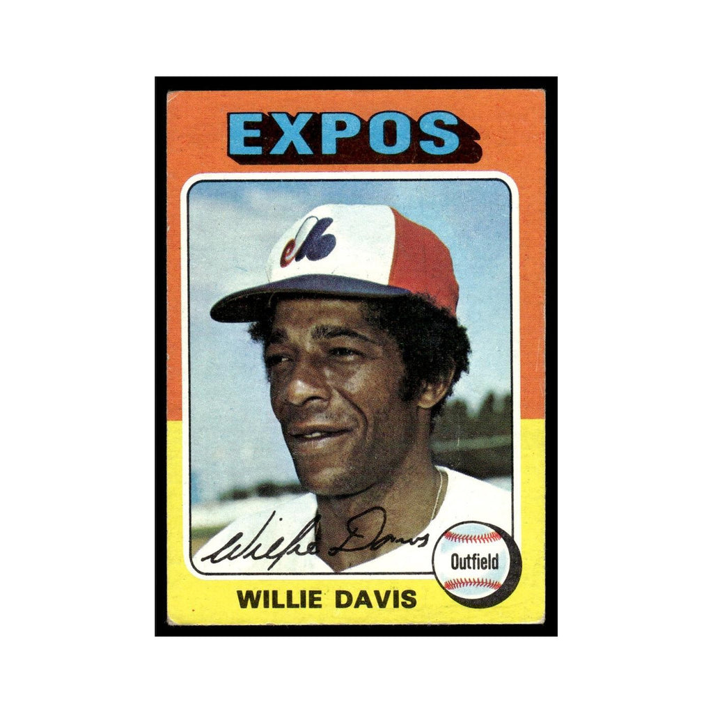 Willie Davis 1975 Topps (damaged) #10 Montreal Expos Baseball Card Poor