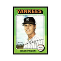Dave Pagan Rookie 1975 Topps (damaged) #648 New York Yankees Baseball Card Poor