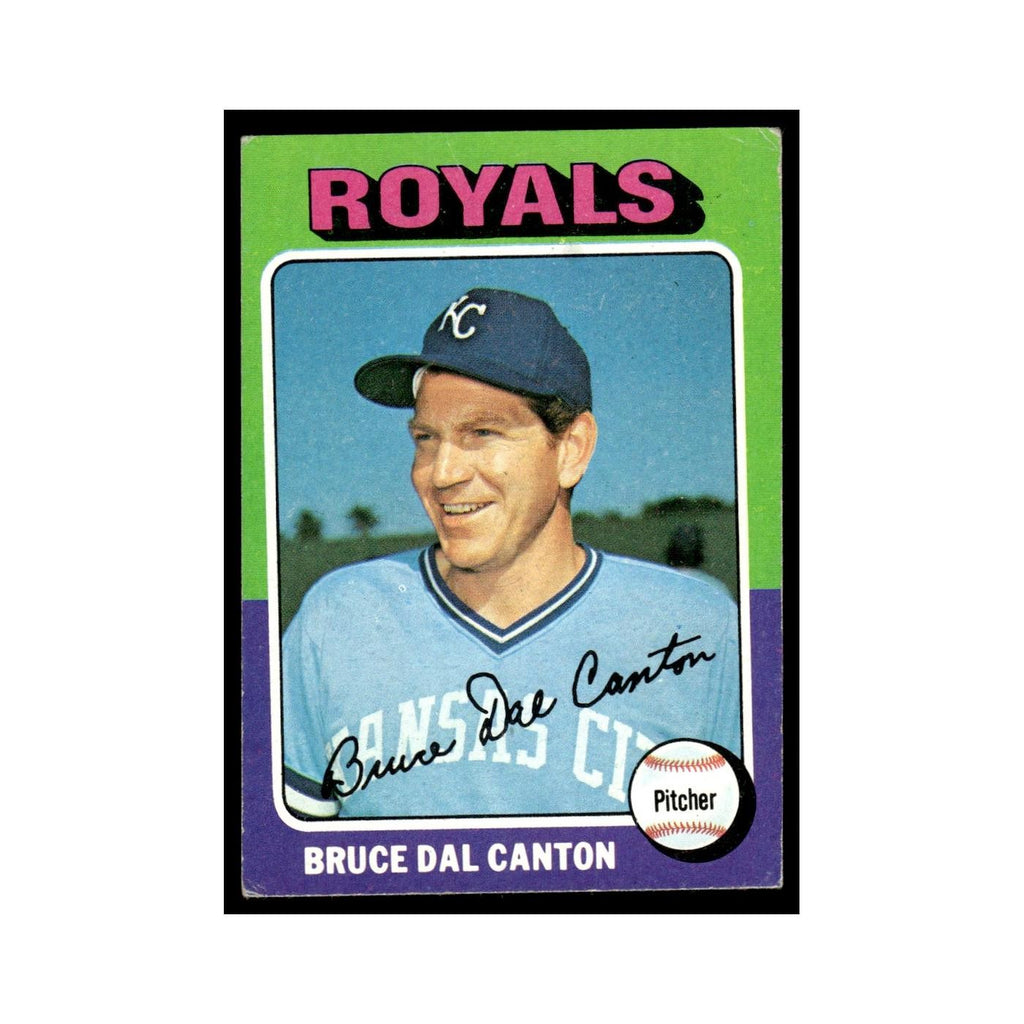 Bruce Dal Canton 1975 Topps (damaged) #472 Kansas City Royals Baseball Card Poor