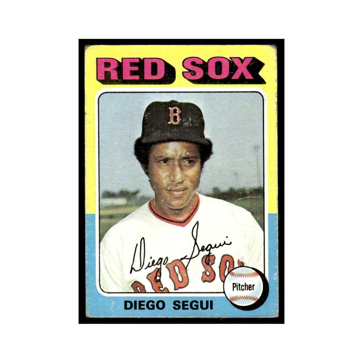 Diego Segui 1975 Topps (damaged) #232 Boston Red Sox Baseball Card Poor