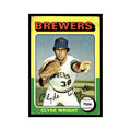 Clyde Wright 1975 Topps (damaged) #408 Milwaukee Brewers Baseball Card Poor