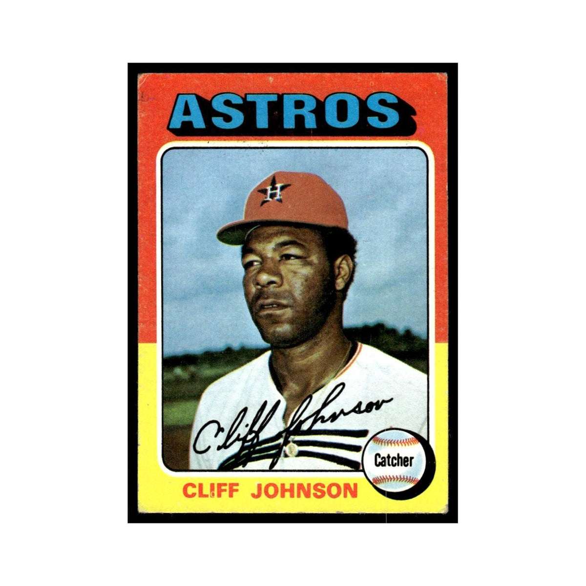 Cliff Johnson 1975 Topps (damaged) #143 Houston Astros Baseball Card Poor