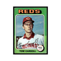 Tom Carroll Rookie 1975 Topps (damaged) #507 Cincinnati Reds Baseball Card Poor