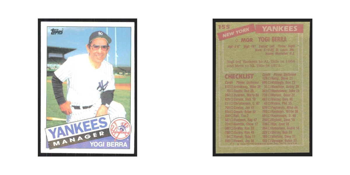 1985 Topps Yogi Berra Yankees #155