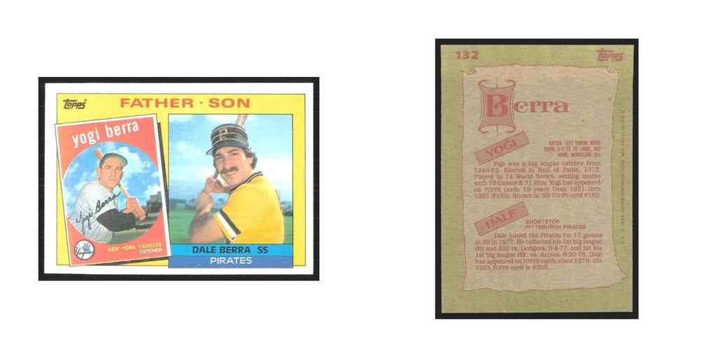 1985 Topps Yogi Berra/Dale Berra #132