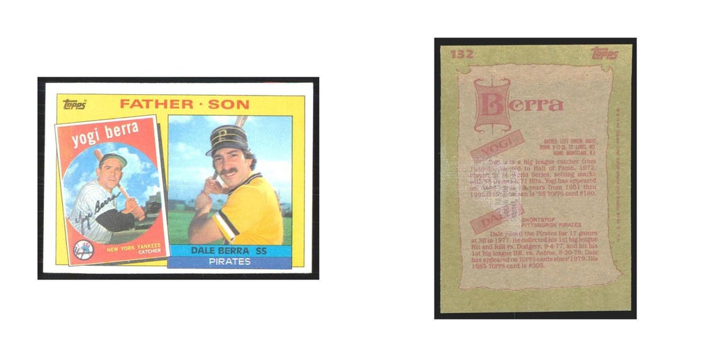 1985 Topps Yogi Berra/Dale Berra #132