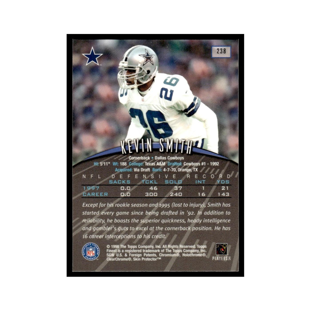 1998 Topps Finest with Coating Kevin Smith Cowboys #238