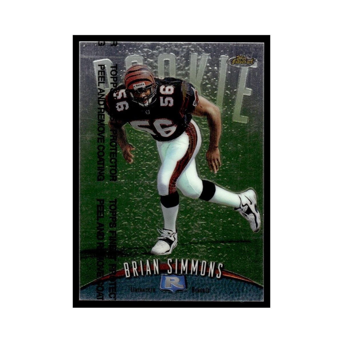 1998 Topps Finest with Coating Brian Simmons Bengals #126