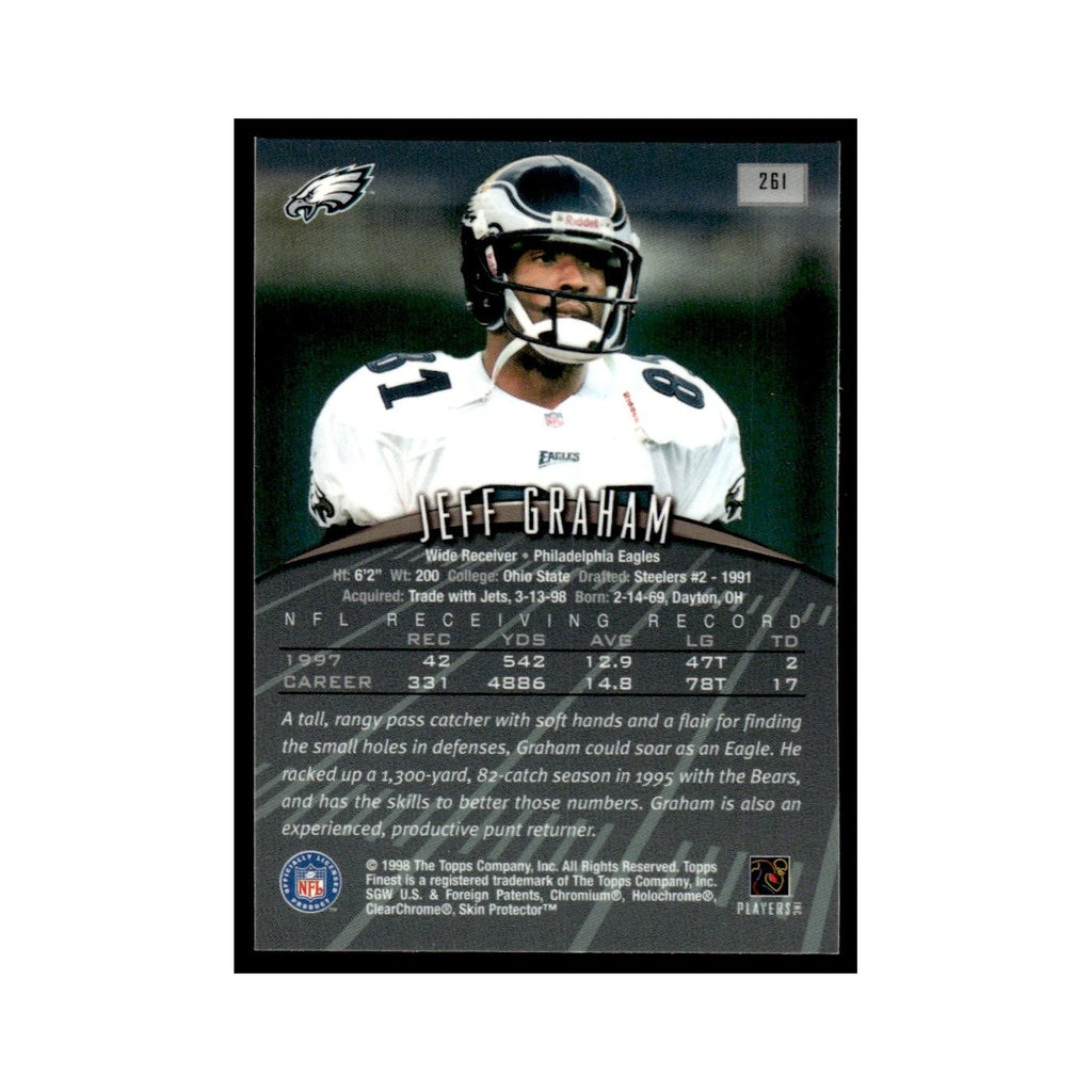 1998 Topps Finest with Coating Jeff Graham Eagles #261