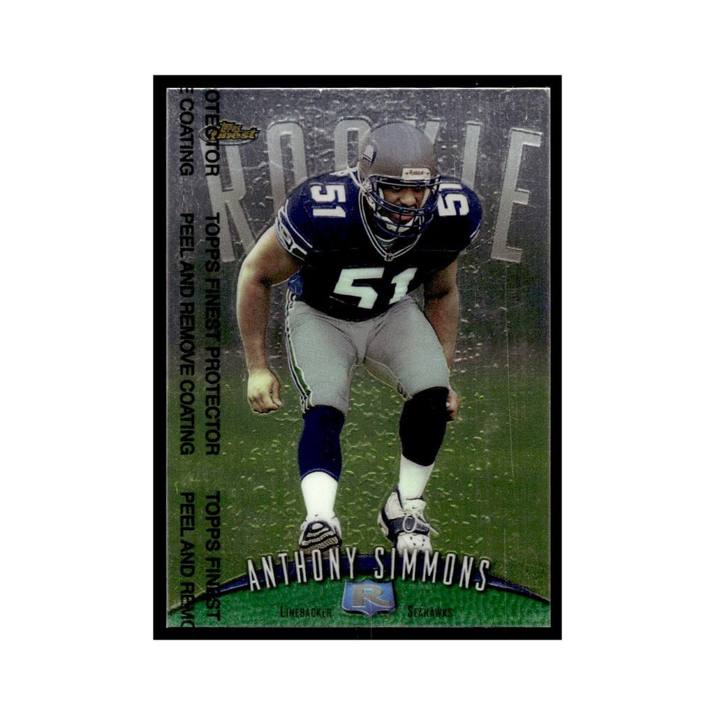 1998 Topps Finest with Coating Anthony Simmons Seahawks #147