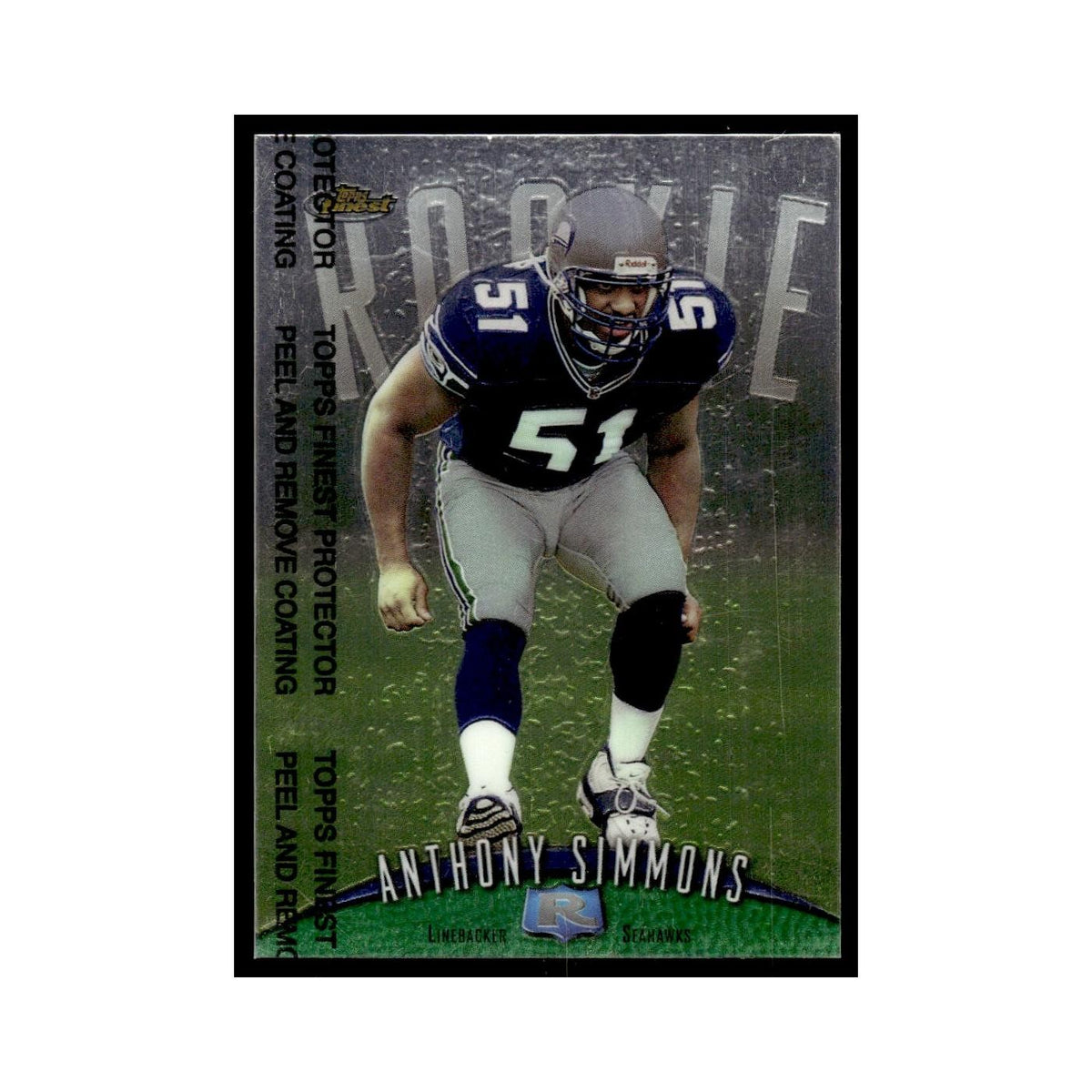 1998 Topps Finest with Coating Anthony Simmons Seahawks #147