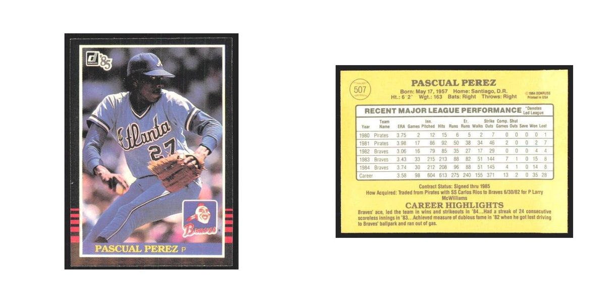 1985 Donruss Pascual Perez Braves #507