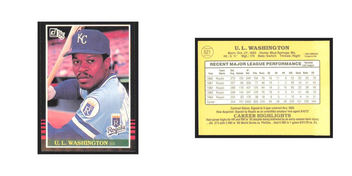 1985 Donruss U.L. Washington Royals #521