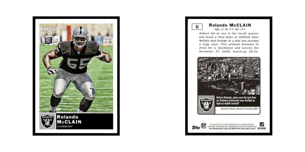 2010 Topps Magic Rolando McClain RC Raiders #81