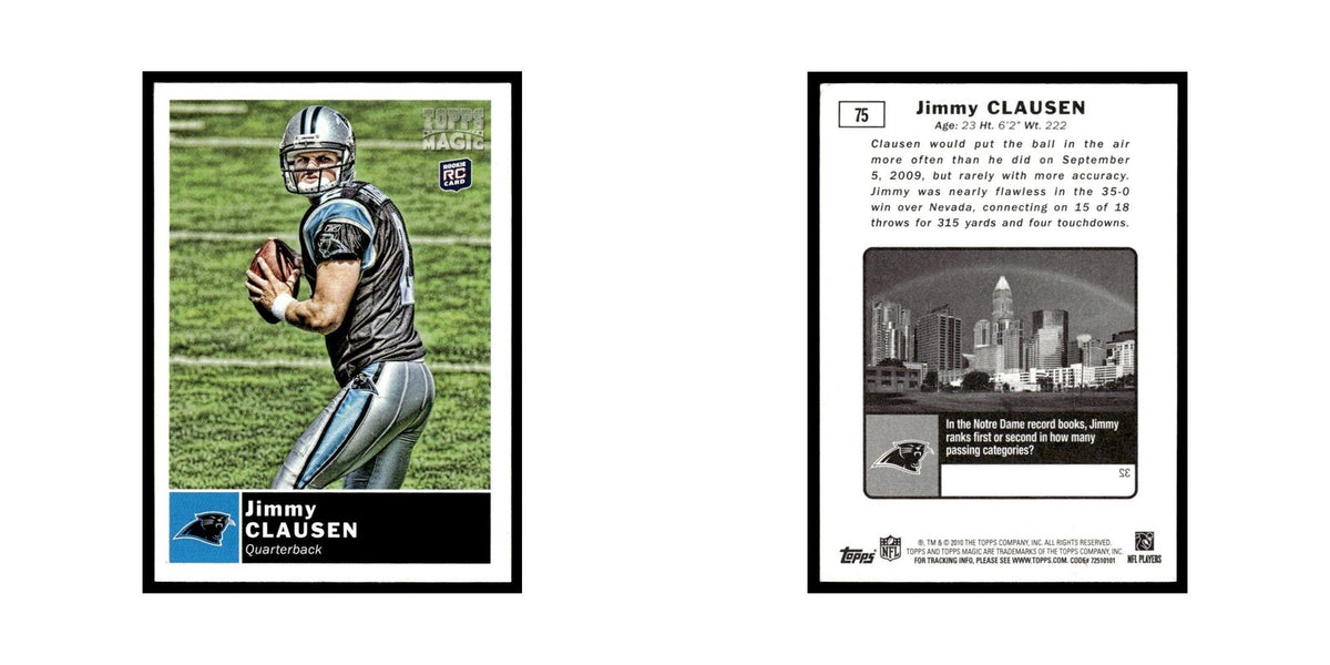 2010 Topps Magic Jimmy Clausen RC Panthers #75