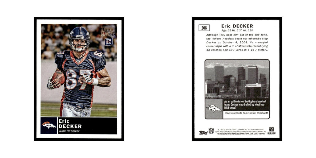 2010 Topps Magic Eric Decker RC Broncos #208
