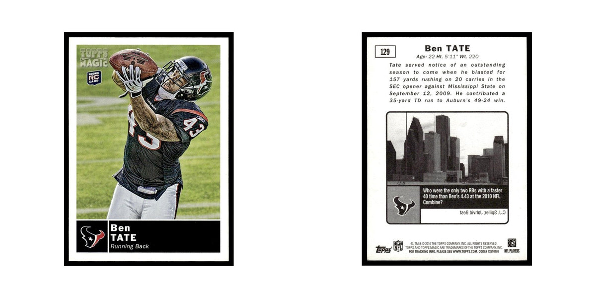 2010 Topps Magic Ben Tate RC Texans #129