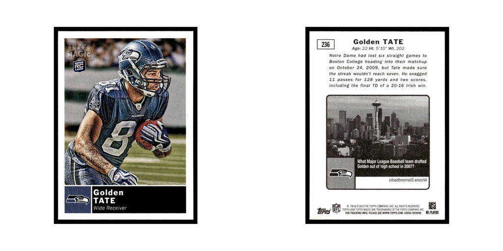 2010 Topps Magic Golden Tate RC Seahawks #236