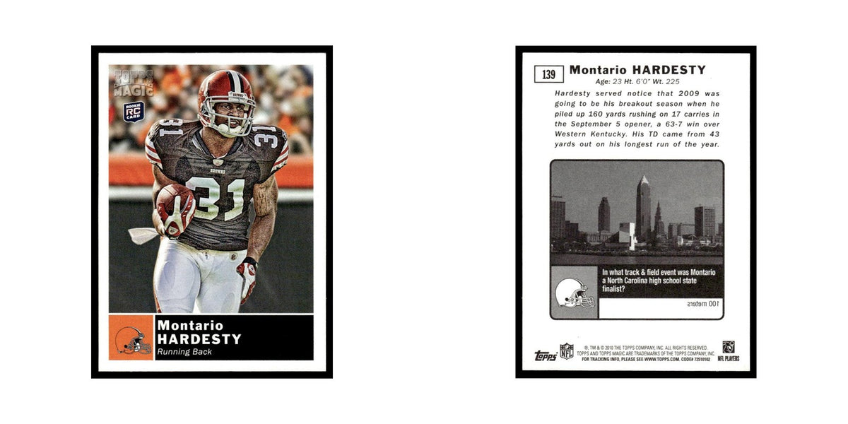 2010 Topps Magic Montario Hardesty RC Browns #139