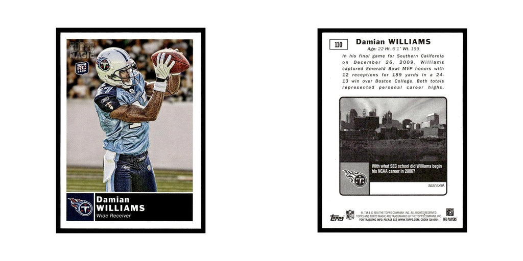 2010 Topps Magic Damian Williams RC Titans #110