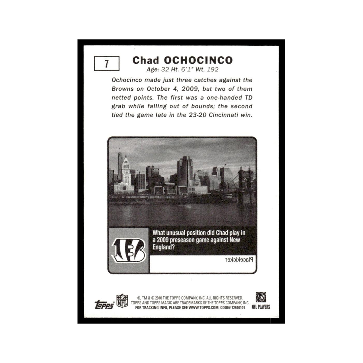 2010 Topps Magic Chad Ochocinco Bengals #7