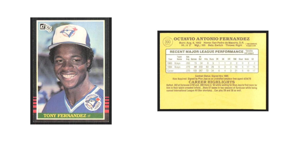 1985 Donruss Tony Fernandez Blue Jays #390