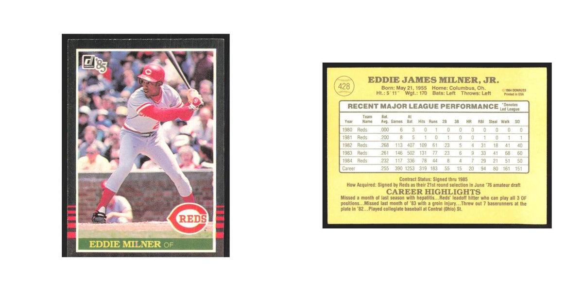 1985 Donruss Eddie Milner Reds #428