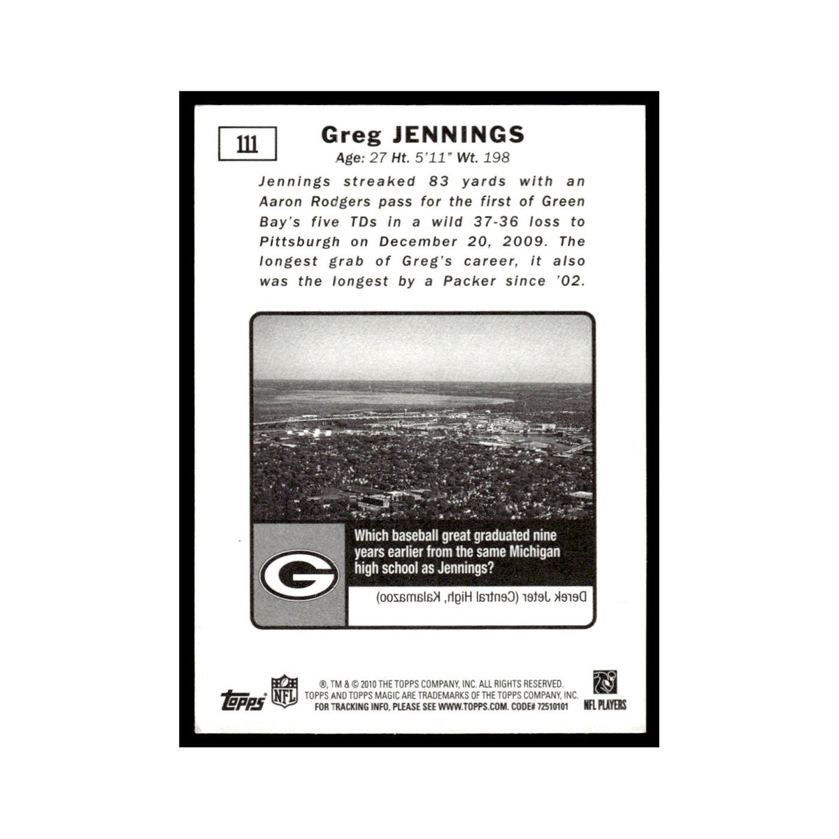 2010 Topps Magic Greg Jennings Packers #111