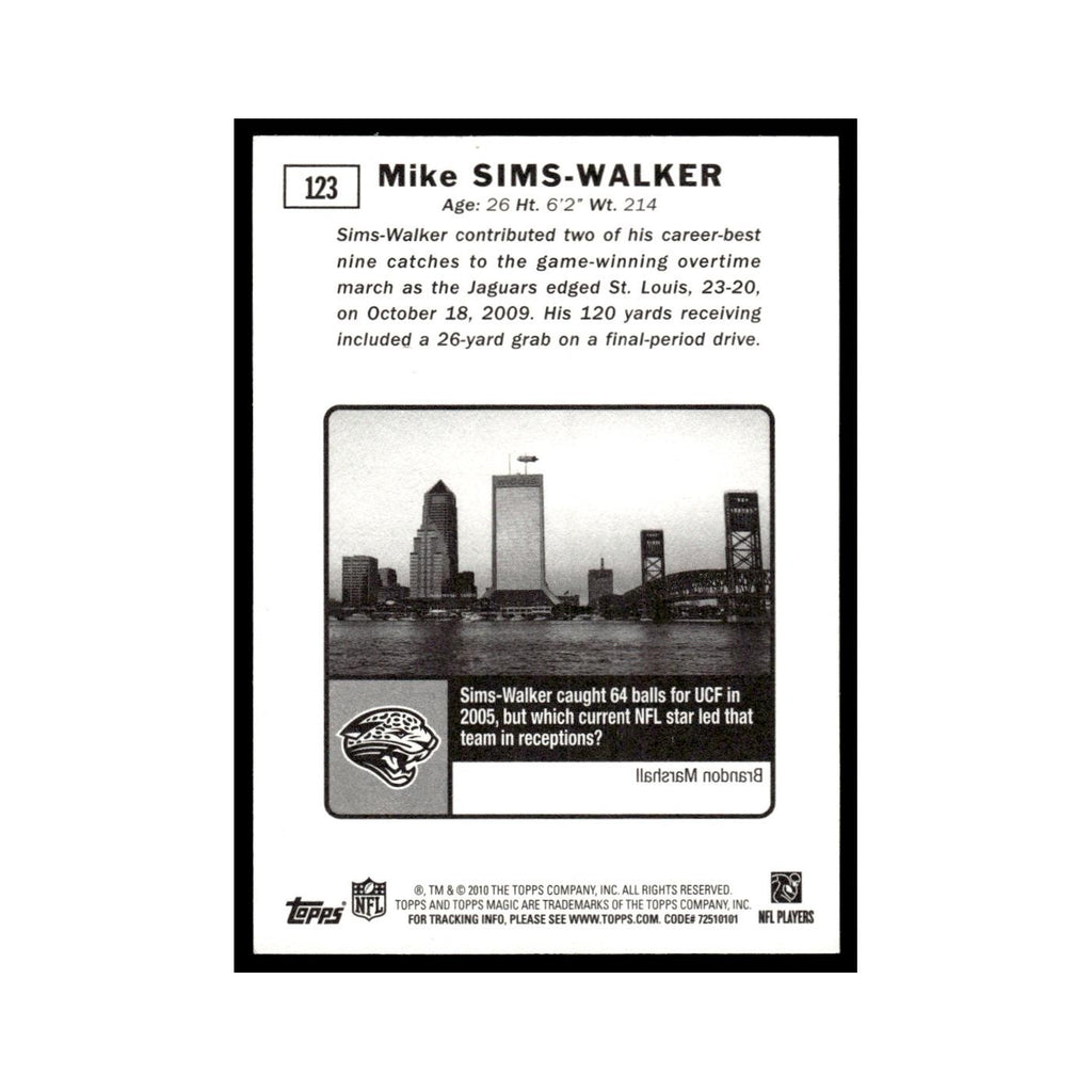 2010 Topps Magic Mike Sims-Walker Jaguars #123