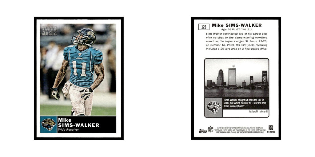 2010 Topps Magic Mike Sims-Walker Jaguars #123