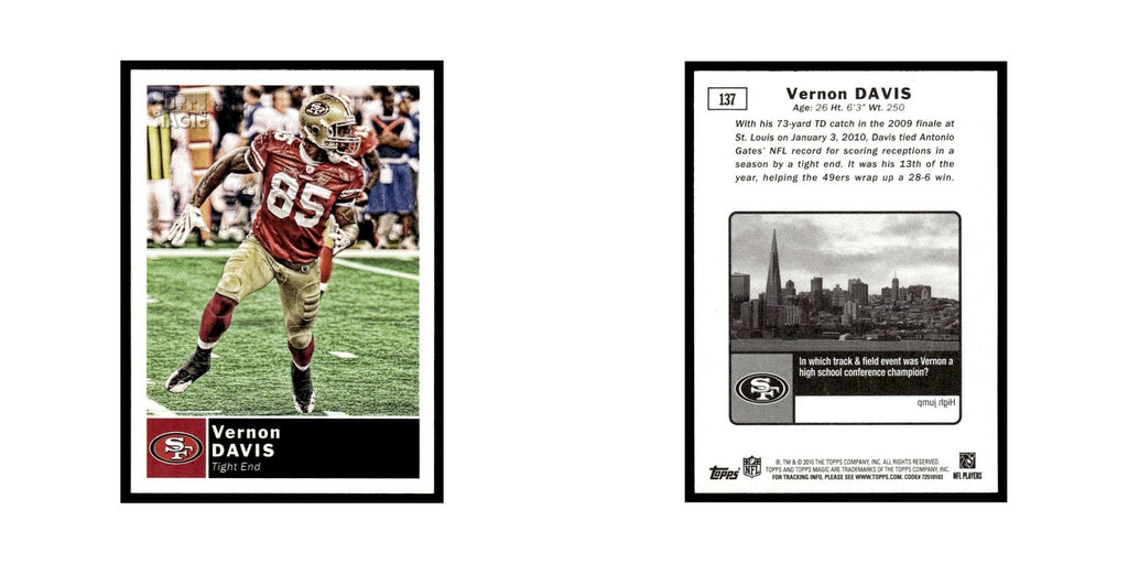 2010 Topps Magic Vernon Davis 49ers #137