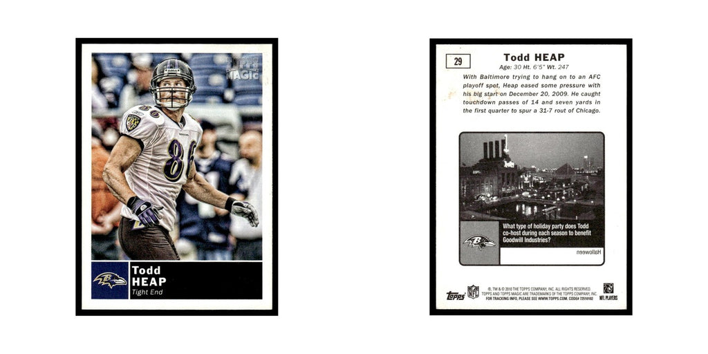 2010 Topps Magic Todd Heap Ravens #29