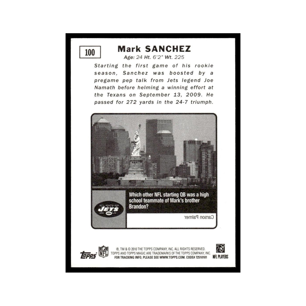 2010 Topps Magic Mark Sanchez Jets #100