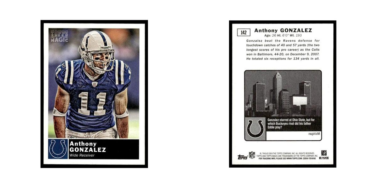 2010 Topps Magic Anthony Gonzalez Colts #142